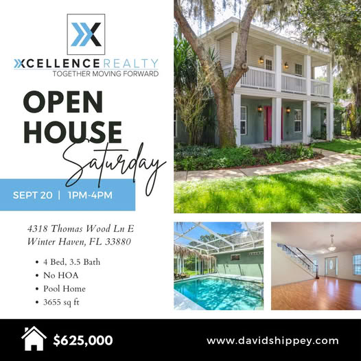 Open House 4318 Thomas Wood Ln E Winter Haven, FL 33880, Saturday 9/20/25 1pm-4pm